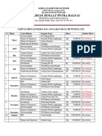 Jadwal Progam Kerja Dan Anggaran Biaya BP Pemuda 2023