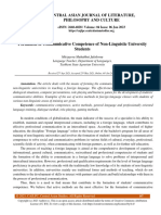 Formation of Communicative Competence of Non-Linguistic University Students