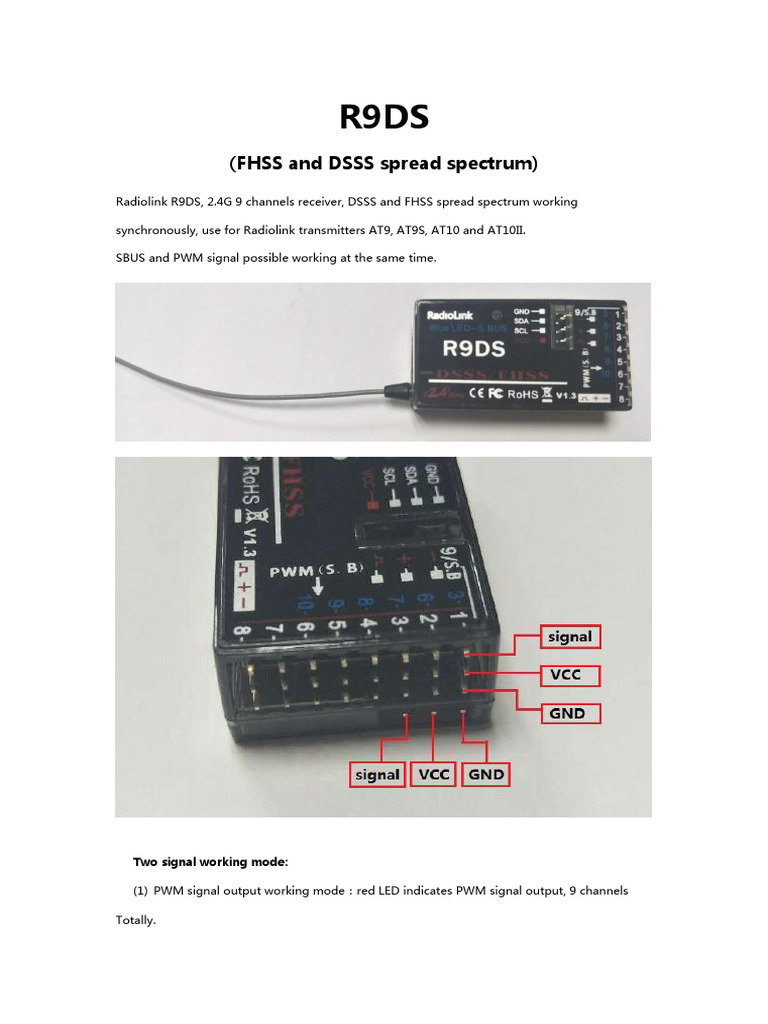 R9DS Introduction | PDF | Antenna (Radio) | Coaxial Cable
