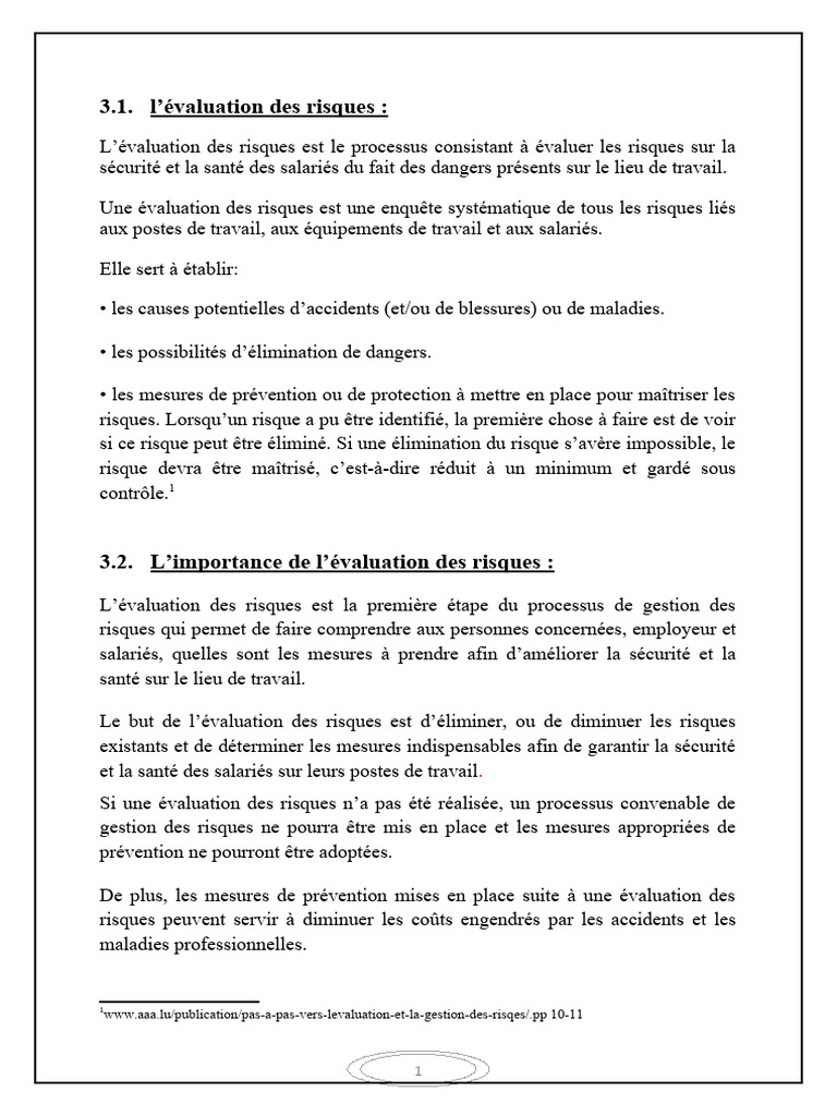 Évaluation des Risques au Travail | PDF | Risque | Gestion des risques