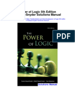 Power of Logic 5th Edition Howard Snyder Solutions Manual