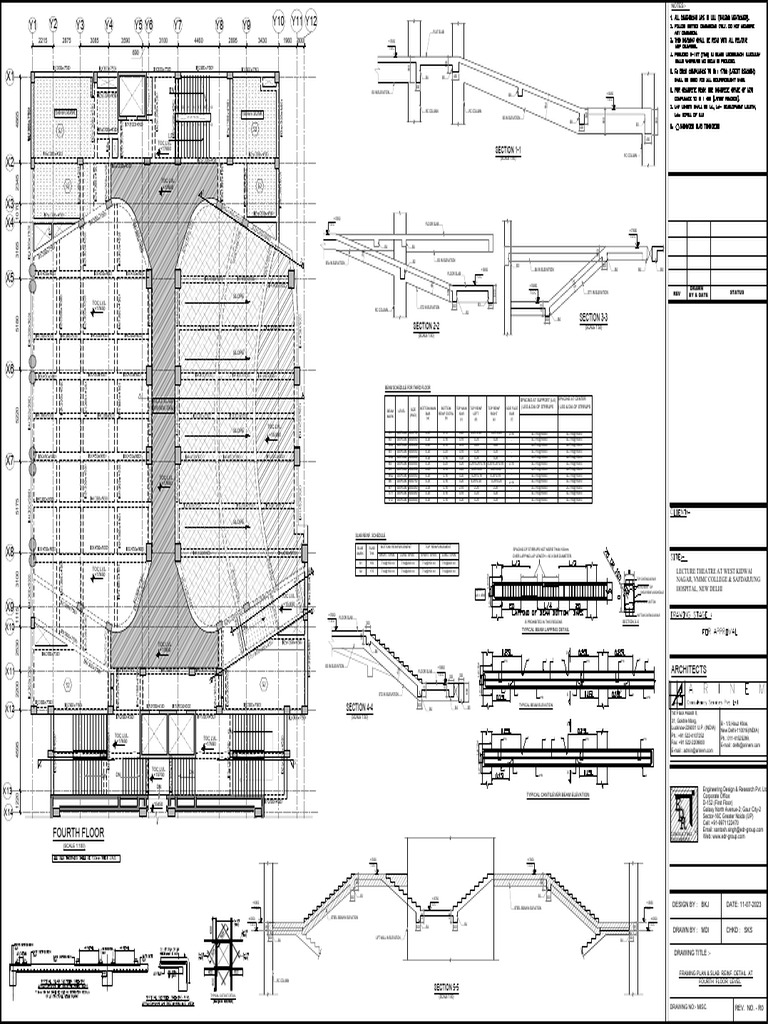 Fourth Floor LVL Framing Plan & Beam - Slab Detail | PDF