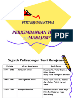 Perkembangan Teori Manajemen