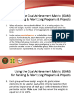 Using The Goal Achievement Matrix (GAM) For Ranking & Prioritizing Programs & Projects