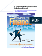 Principles of Finance 6th Edition Besley Solutions Manual