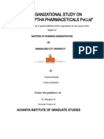 An Organizational Study On Satyadeeptha Pharmaceticals PVT