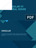 Singular Vs Plural Nouns