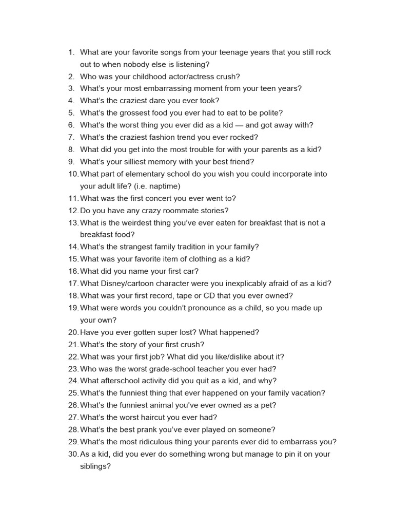 New Questions For Ice Breakers | PDF
