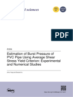 Estimation of Burst Pressure Using Average Shear Stress Yield Criterion Experimental and Numerical Studies