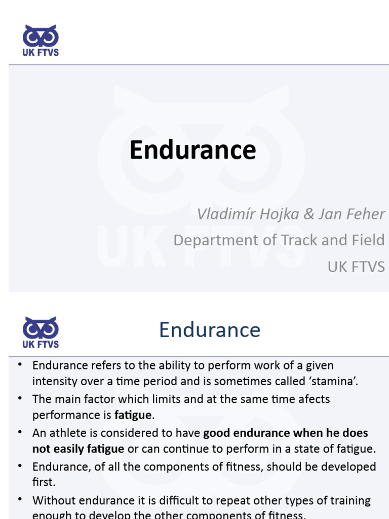 4 Endurance PDF Endurance Aerobic Exercise