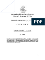 International Post-Baccalaureate Pharmd. Program (Ipbp) Internal Assessment (Ia) Exam Study Guide