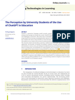 The Perception by University Students of The Use of ChatGPT in Education