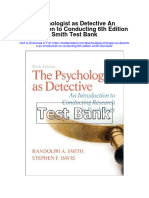 Psychologist As Detective An Introduction To Conducting 6th Edition Smith Test Bank