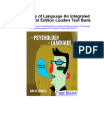 Psychology of Language An Integrated Approach 1st Edition Luuden Test Bank