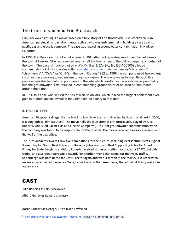 The True Story Behind Erin Brockovich-1 | PDF