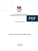 Trabalho Da Disciplina (AVA 1) Matemática Aplicada