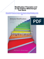 Behavior Modification Principles and Procedures 6th Edition Miltenberger Test Bank Download