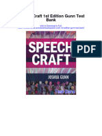Speech Craft 1st Edition Gunn Test Bank