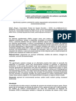 093 - Sistemas Agroflorestais: Potencial para Sequestro de Carbono e Produção de Outros Serviços Ambientais