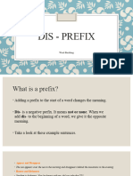 Dis - Prefix