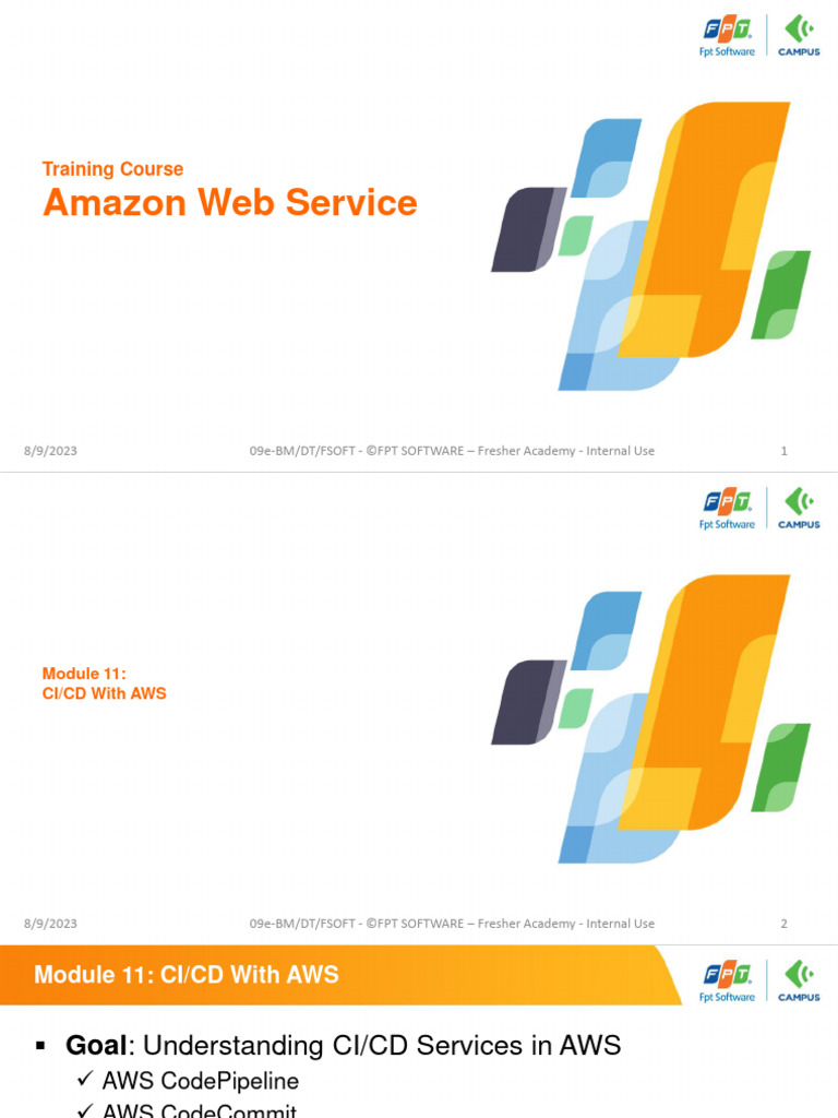 Training aws module 11 cicd with aws pdf software technology