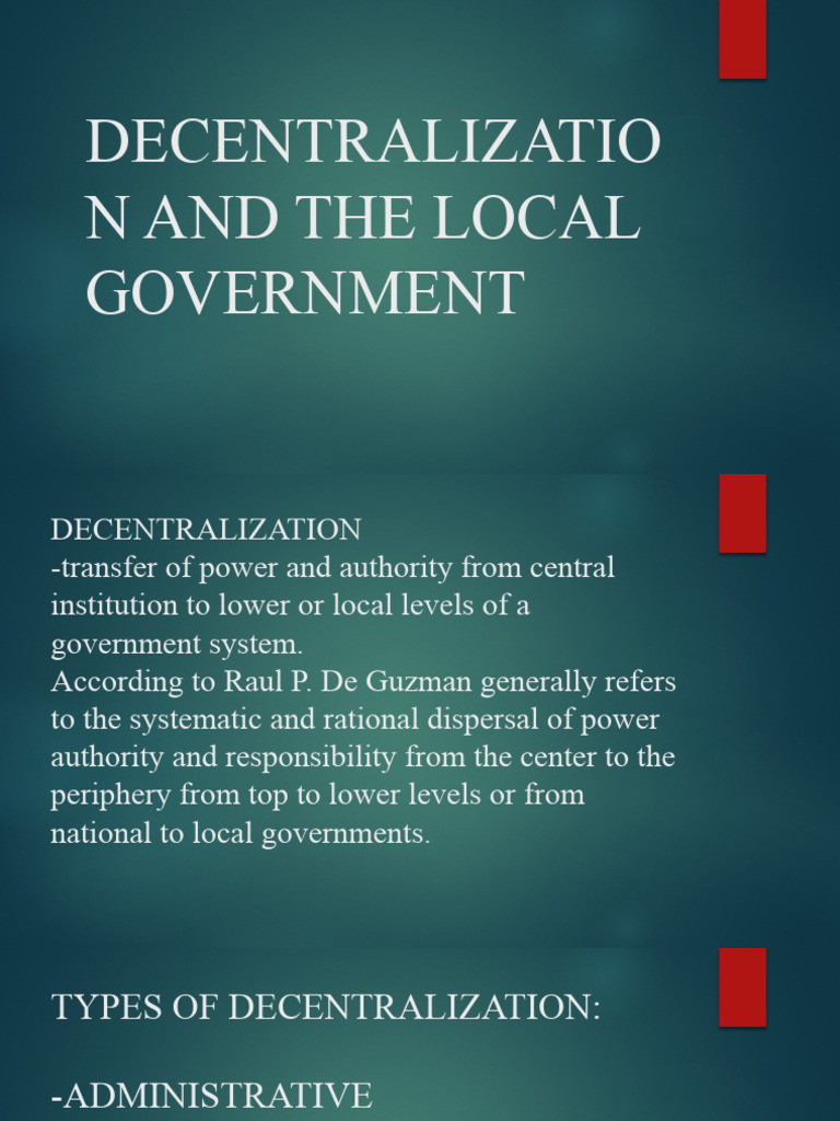 Decentralization and The Local Government Group 4 | PDF