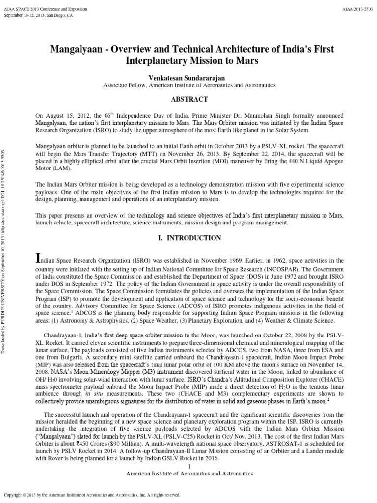 aiaaspace2013paper-mangalyaan-overview-and-technical-architecture-of