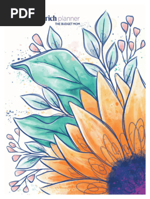 Live Rich Planner Single Side Sunflower