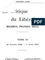 La Critique Du Libéralisme (Tome 3)