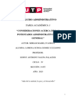 Potestades Administrativas - Tarea Academica 1 - D. Administrativo
