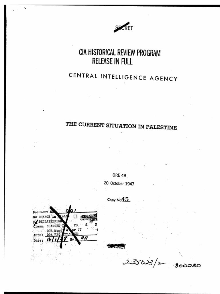 The Current Situation in Palestine | PDF