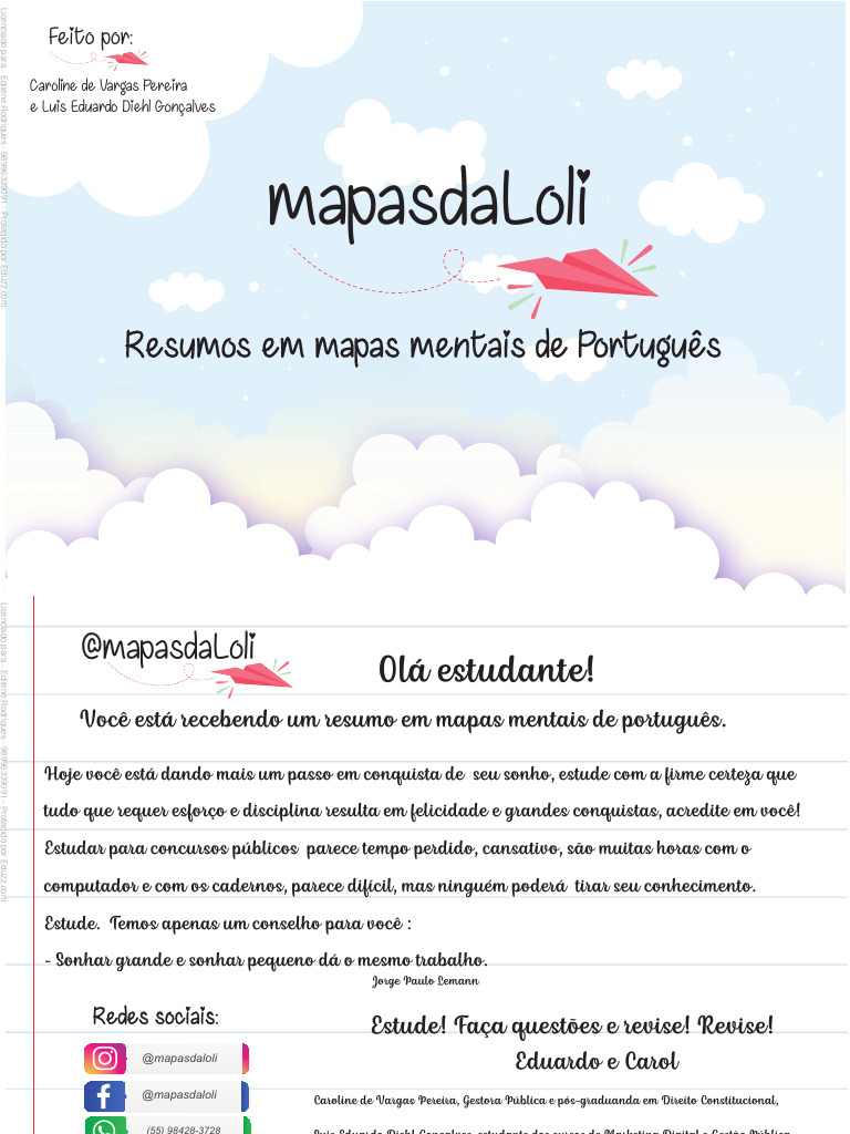 Mapas Mentais de Português para Concursos | PDF | Fonema | Vogal