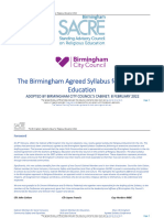 Birmingham Agreed Syllabus For Religious Education 2022 AF