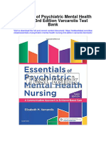 Essentials of Psychiatric Mental Health Nursing 3rd Edition Varcarolis Test Bank Download
