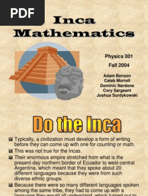 Inca Empire Number System