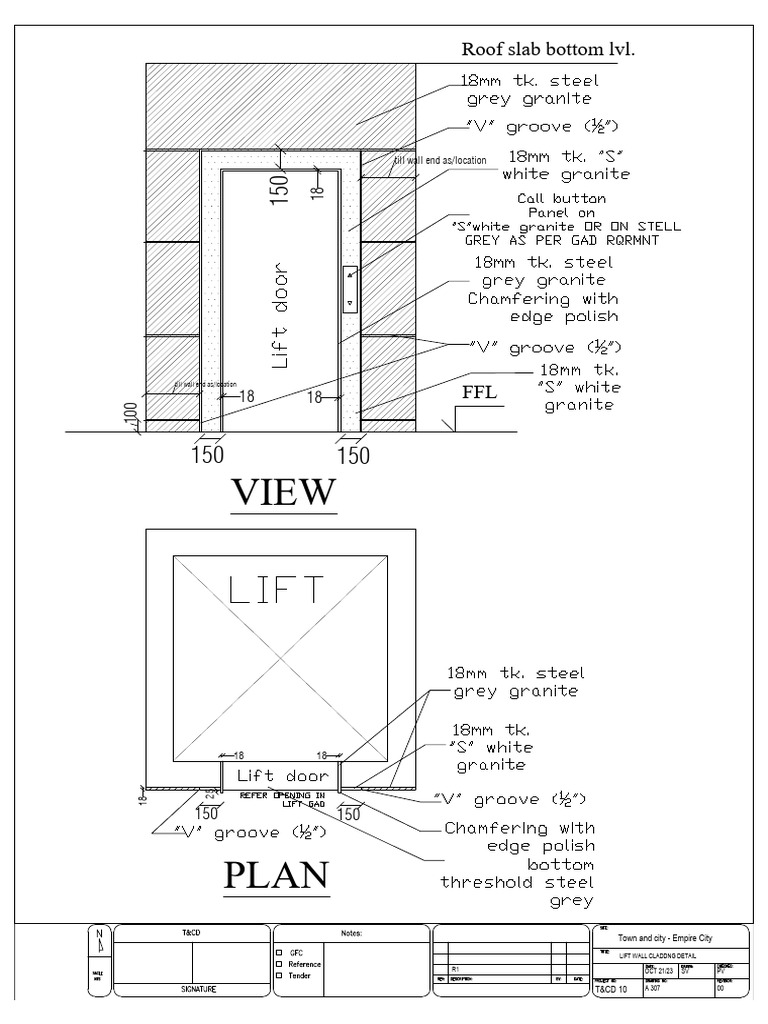 Lift Wall Cladding Detail Plan | PDF