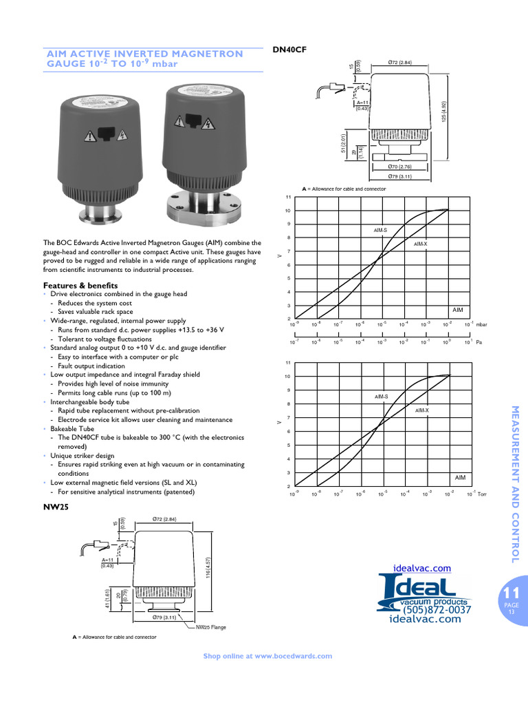 Edwards AIM Active Integrated Magnetron 1 | PDF | Vacuum Tube | Power ...