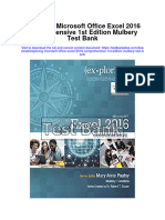 Exploring Microsoft Office Excel 2016 Comprehensive 1st Edition Mulbery Test Bank Download