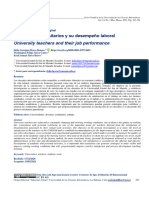 Docentes Universitarios y Su Desempeño Laboral: University Teachers and Their Job Performance