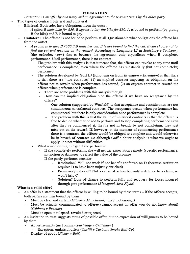 Contract PQ Checklist Extended | PDF | Offer And Acceptance | Breach Of ...
