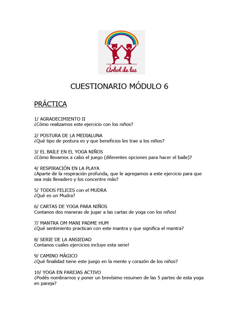 Cuestionario Módulo 6 | PDF