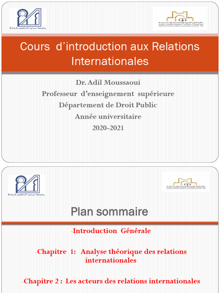 Introduction aux Relations Internationales | PDF | État | Théorie