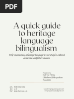 A Quick Guide To Heritage Language Bilingualism