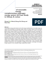 Development of Renewable Energy Multi-Energy Complementary Hydrogen Energy System (A Case Study in China) : A Review