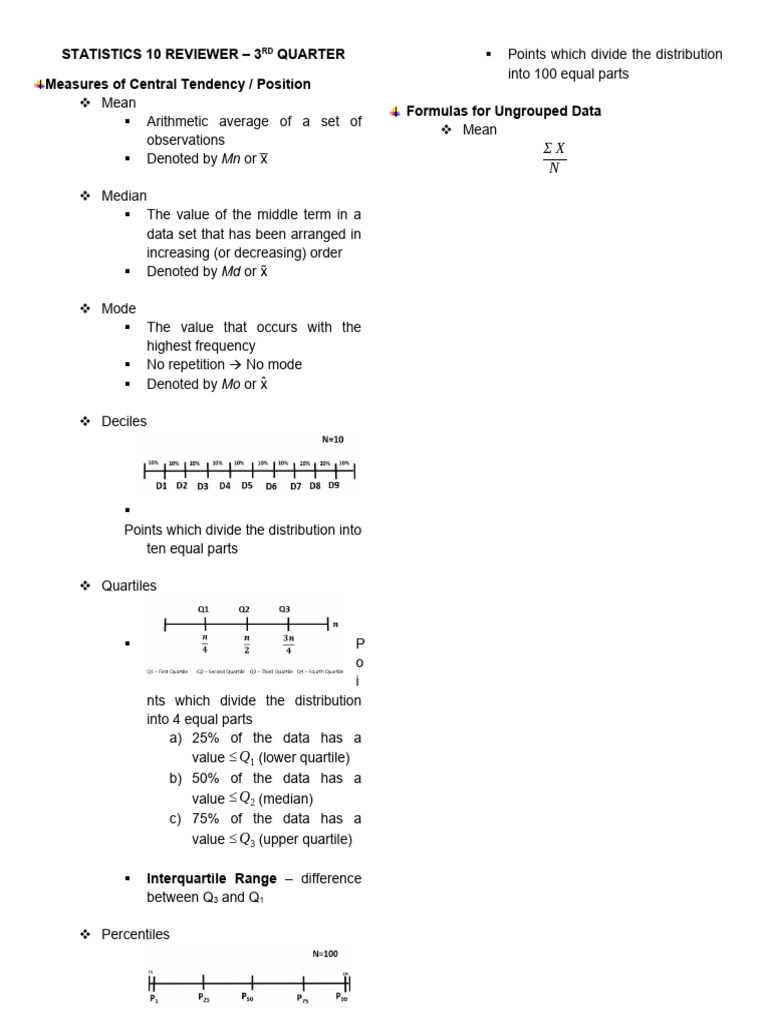 Statistics 10 Reviewer Pdf