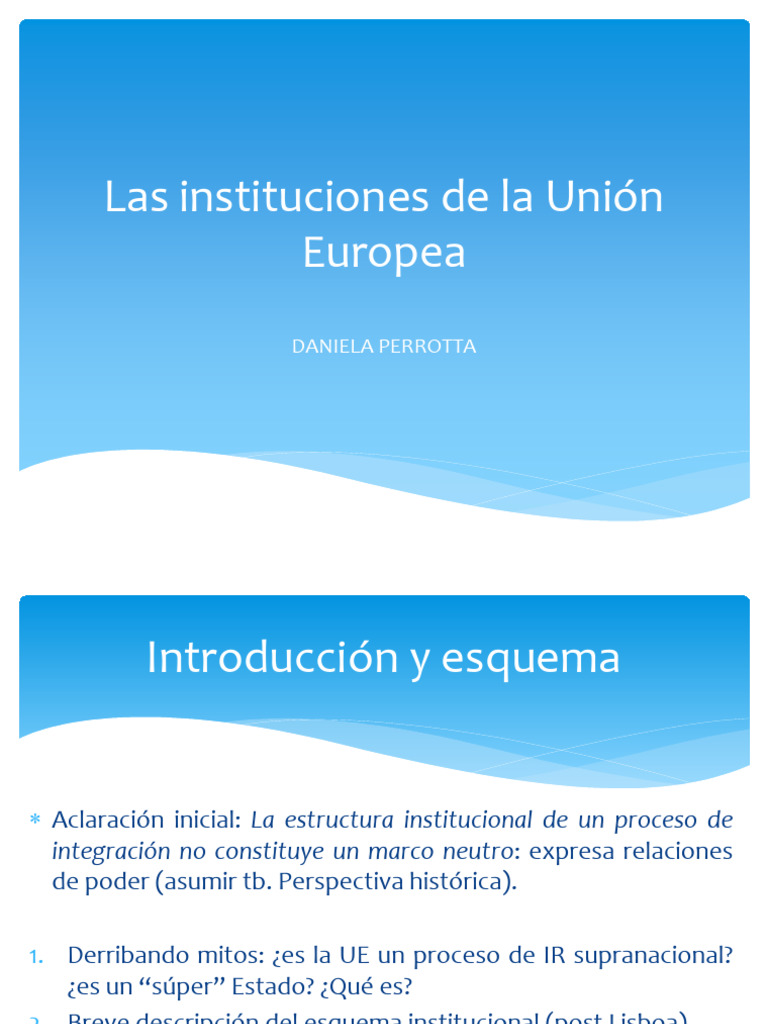 Las instituciones de la Unión Europea | PDF | Parlamento Europeo ...