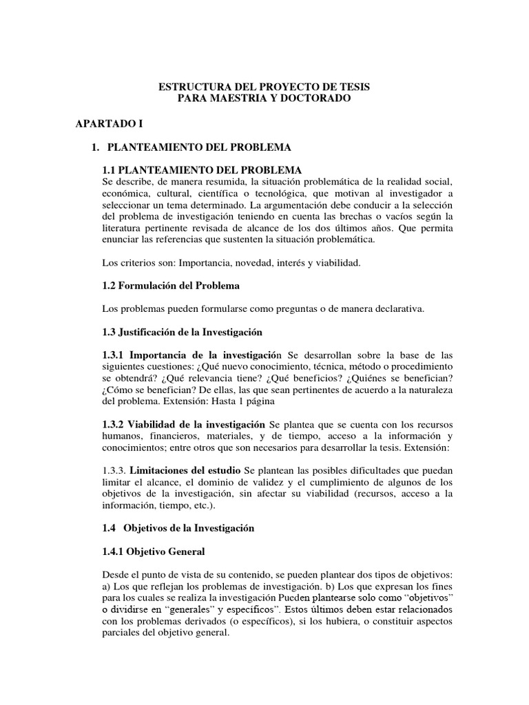 Estructura de Un Proyecto de Tesis | PDF | Hipótesis | Teoría