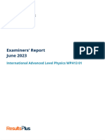 wph13 June 2023 IAL Edexcel Examiner Report