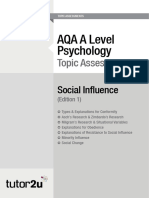 AQA Psychology Topic Test Social QP SAMPLE