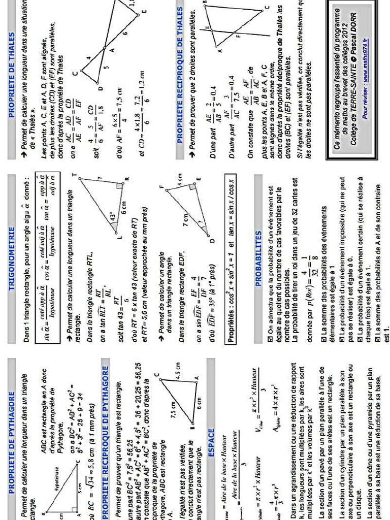 Memo Brevet 1 PDF